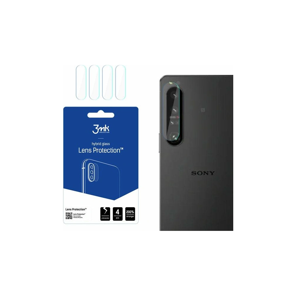 Hybidní sklo na objektiv fotoaparátu 3MK Ochrana objektivu Sony Xperia 1 IV [4 PACK]