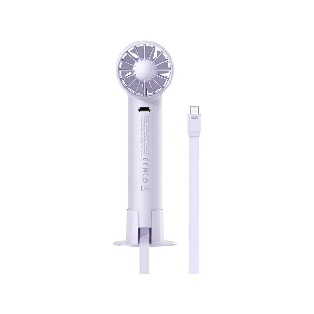 Hurtownia GSM - Přenosný ruční ventilátor Baseus Flyer Turbine + USB-C kabel (fialový) - BSU3261PRP - {ean13} - Hurt