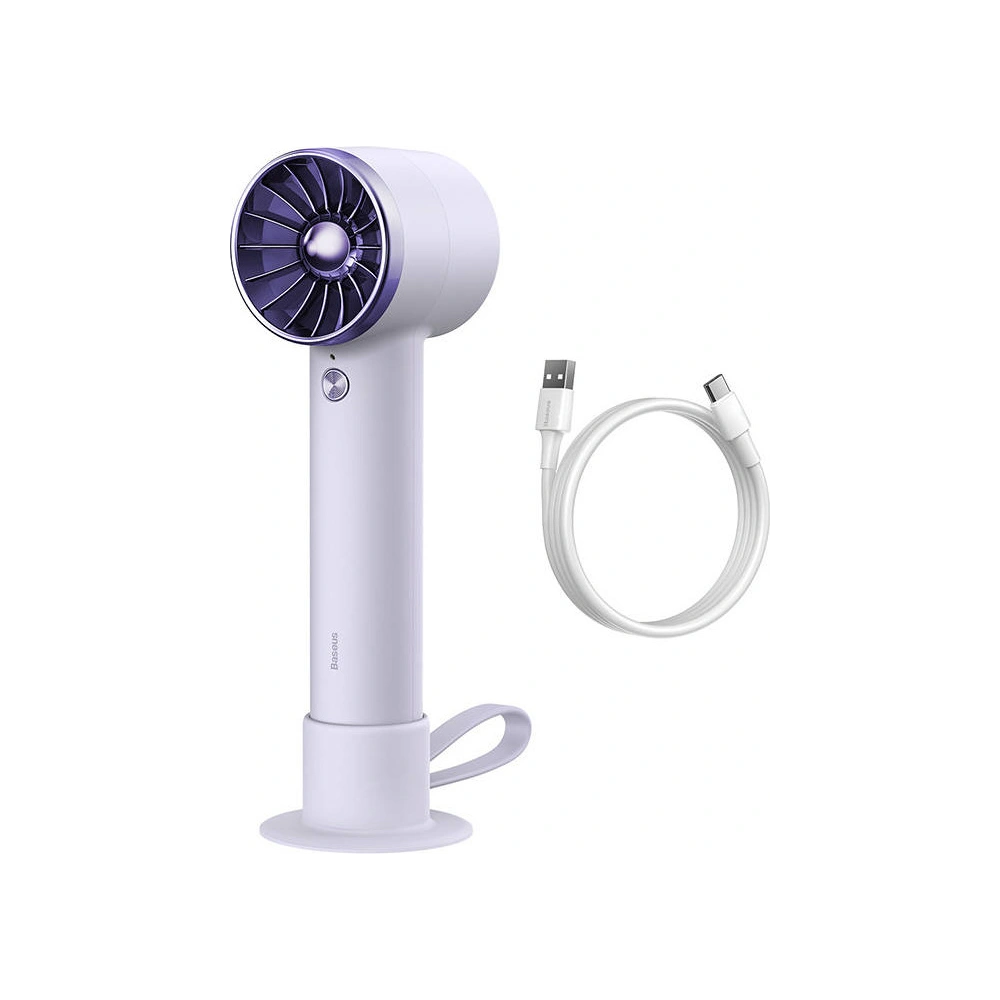 Hurtownia GSM - Přenosný ruční ventilátor Baseus Flyer Turbine + USB-C kabel (fialový) - BSU3261PRP - {ean13} - Hurt