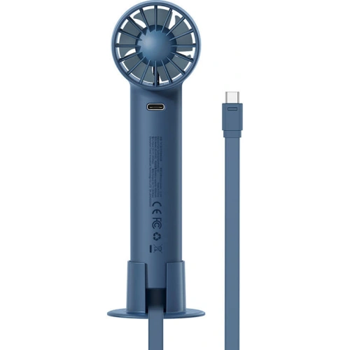 Przenośny wentylator ręczny Baseus Flyer Turbine + kabel USB-C (niebieski)