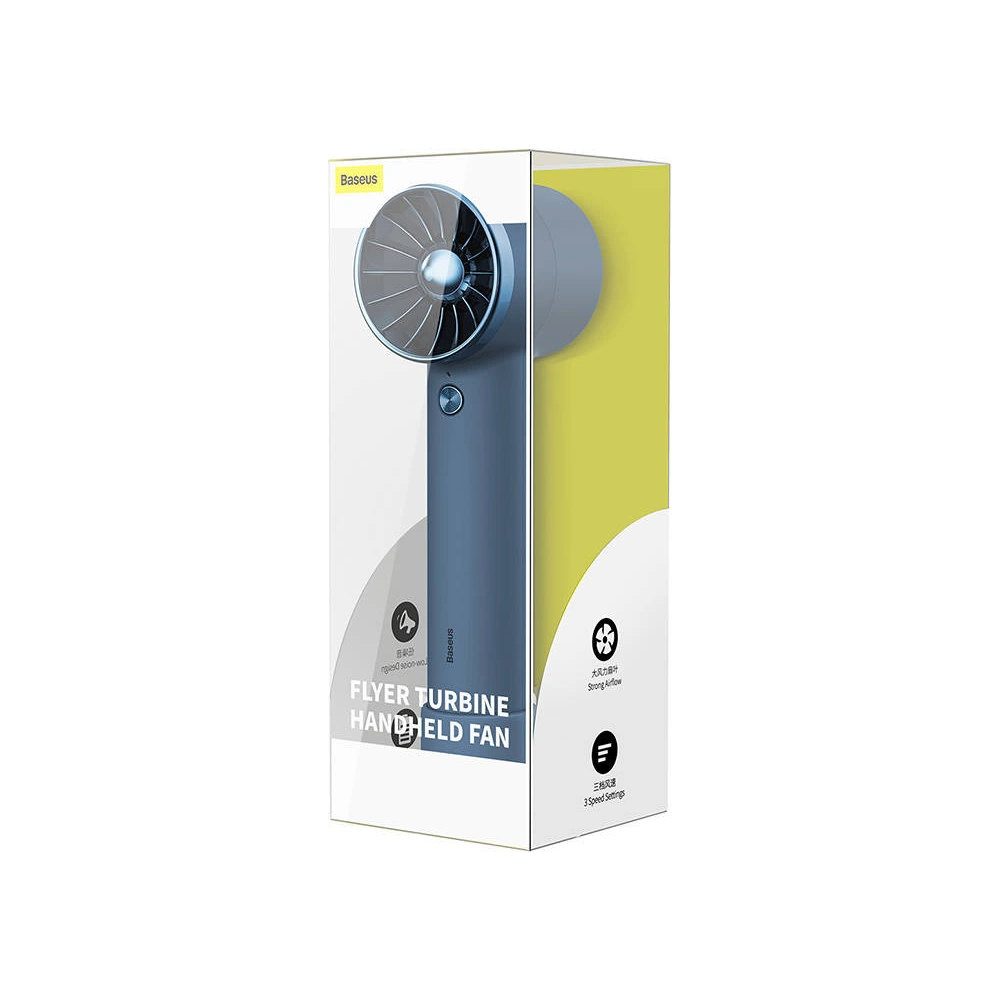 Hurtownia GSM - Přenosný ruční ventilátor Baseus Flyer Turbine + USB-C kabel (modrý) - BSU3262BLU - {ean13} - Hurt