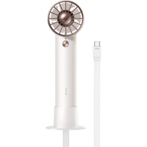 Wholesale Baseus Flyer Turbine Handheld Fan + USB-C cable (white) - BSU3263WHT - {ean13} - Hurt