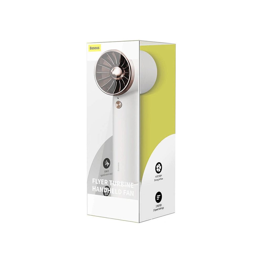 Hurtownia GSM - Přenosný ruční ventilátor Baseus Flyer Turbine + USB-C kabel (bílý) - BSU3263WHT - {ean13} - Hurt