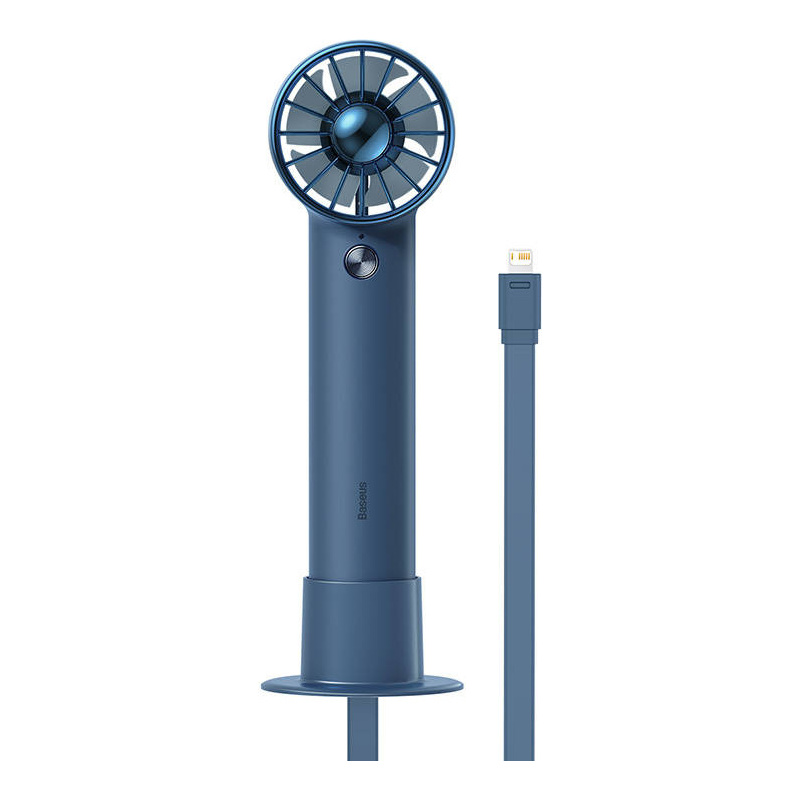 Baseus Distributor - 6932172605438 - BSU3265BLU - Baseus Flyer Turbine Handheld Fan + Lightning cable (blue) - B2B homescreen