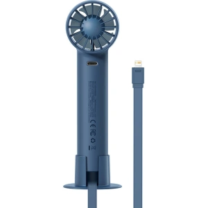 Wholesale Baseus Flyer Turbine Handheld Fan + Lightning cable (blue) - BSU3265BLU - {ean13} - Hurt