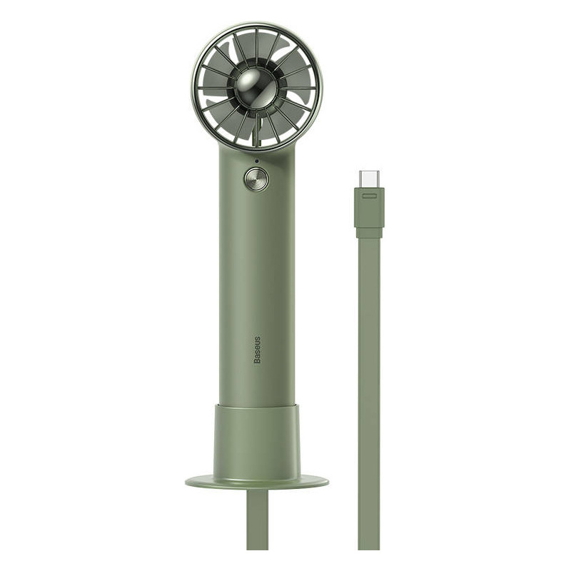 Baseus Distributor - 6932172605452 - BSU3267GRN - Baseus Flyer Turbine Handheld Fan + Lightning cable (green) - B2B homescreen