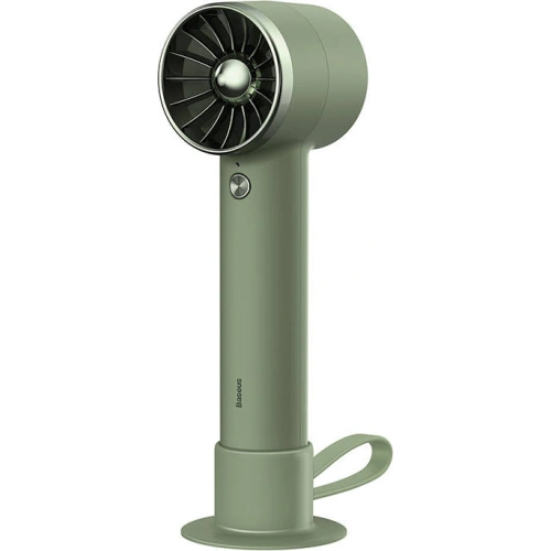 Przenośny wentylator ręczny Baseus Flyer Turbine + kabel Lightning (zielony)