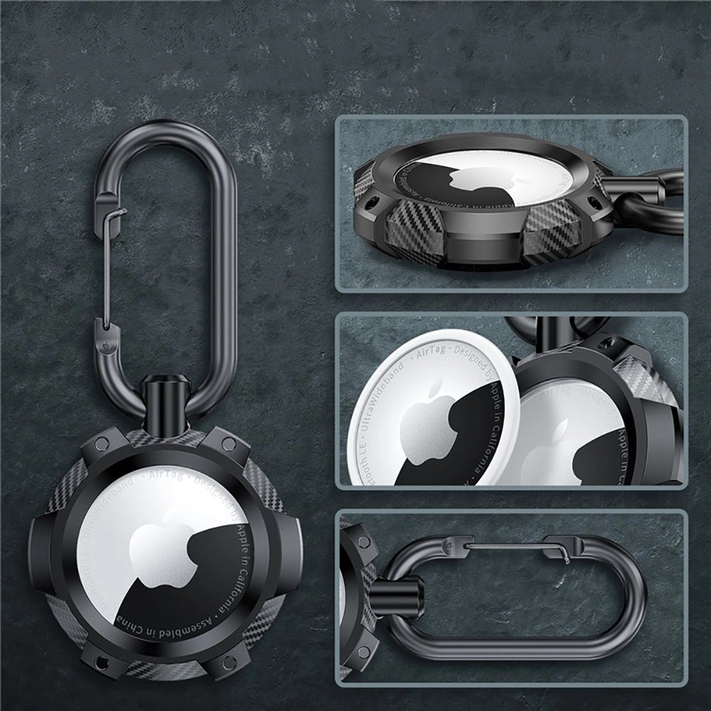 Hurtownia GSM - Etui Tech-Protect TPUCarbon Apple AirTag černá - THP1111BLK - {ean13} - Hurt
