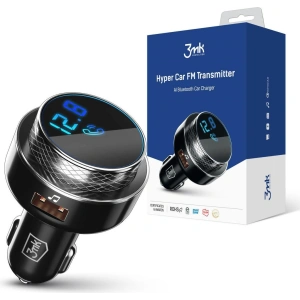 Hurtownia GSM - Transmiter FM 3MK HyperCar Charger - 2xUSB-A + 1 čtečka karet TF + Bluetooth - 3MK3753 - {ean13} - Hurt