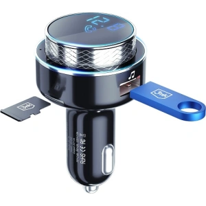 Hurtownia GSM - Transmiter FM 3MK HyperCar Charger - 2xUSB-A + 1 čtečka karet TF + Bluetooth - 3MK3753 - {ean13} - Hurt