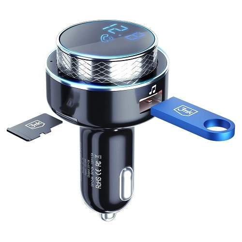 Transmiter FM 3MK HyperCar Charger - 2xUSB-A + 1 czytnik kart TF + Bluetooth