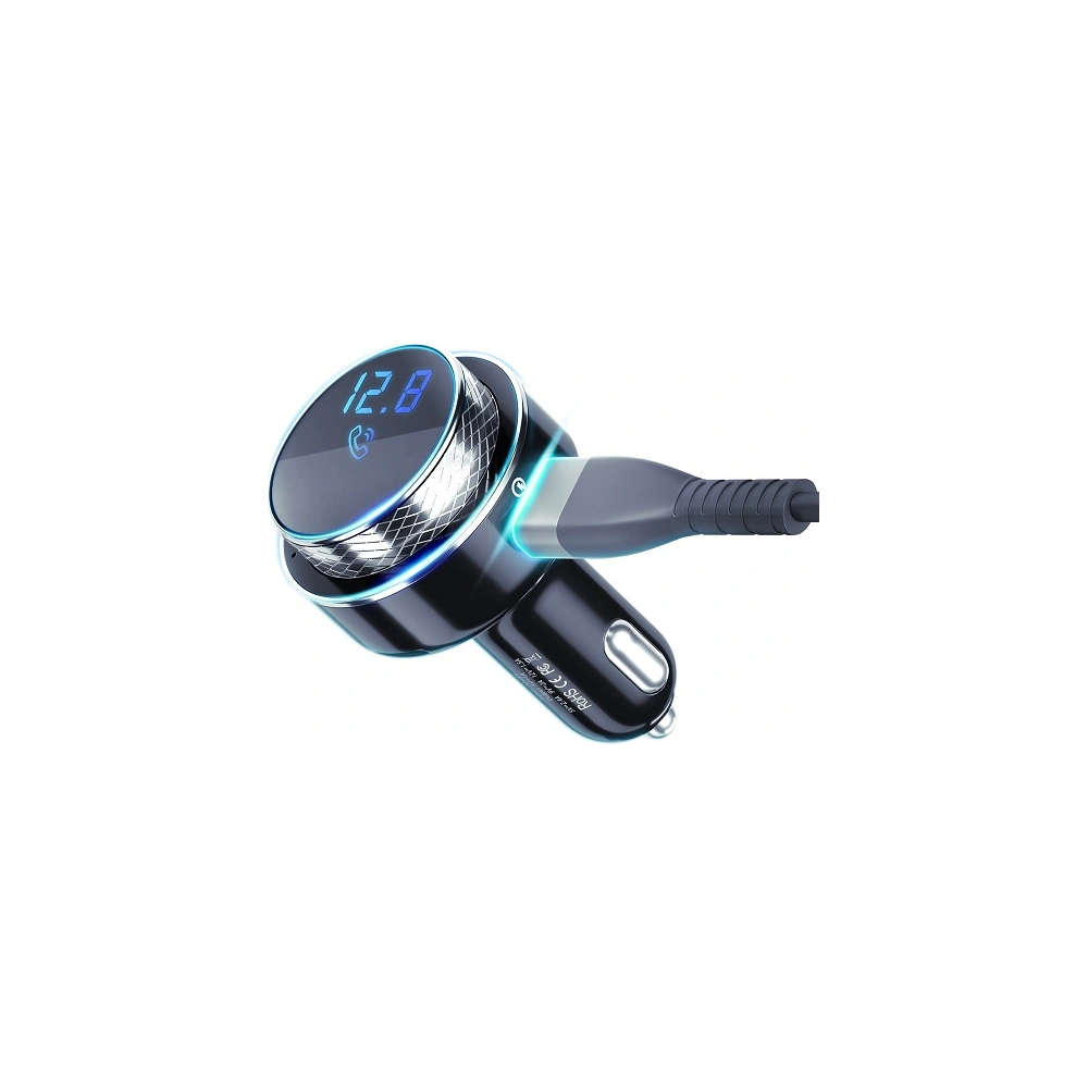 Hurtownia GSM - Transmiter FM 3MK HyperCar Charger - 2xUSB-A + 1 čtečka karet TF + Bluetooth - 3MK3753 - {ean13} - Hurt