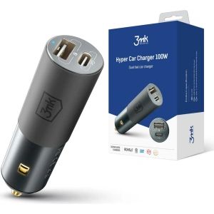 Hurtownia GSM - Ładowarka samochodowa 3MK HyperCar Charger 100W Power Delivery USB-A + USB-C - 3MK3754 - {ean13} - Hurt