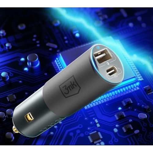 Ładowarka samochodowa 3MK HyperCar Charger 100W Power Delivery USB-A + USB-C