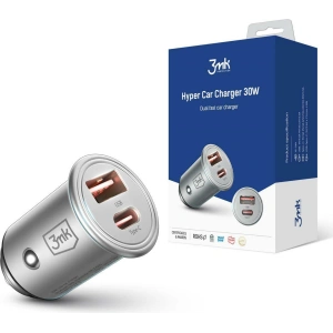 Hurtownia GSM - Ładowarka samochodowa 3MK HyperCar Charger 30W Power Delivery USB-A + USB-C - 3MK3755 - {ean13} - Hurt