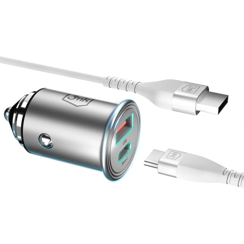 Ładowarka samochodowa 3MK HyperCar Charger 30W Power Delivery USB-A + USB-C