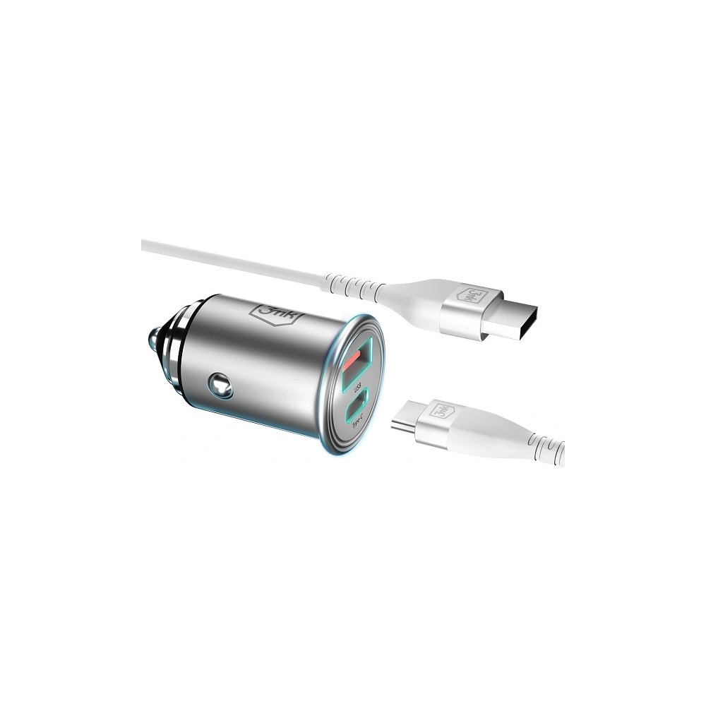 Hurtownia GSM - Auto nabíječka 3MK HyperCar Charger 30W Power Delivery USB-A + USB-C - 3MK3755 - {ean13} - Hurt