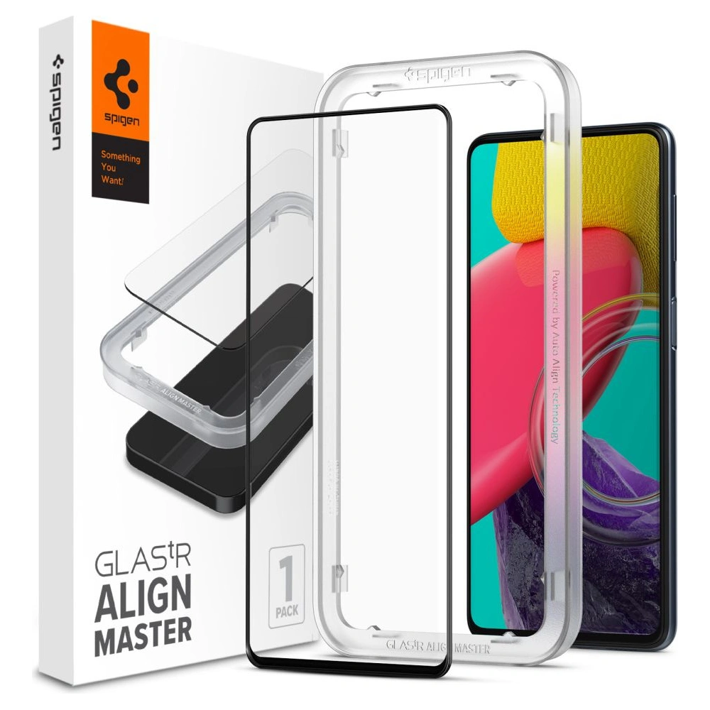 Hurtownia GSM - Tvrdé sklo Spigen GLAS.tR Slim AlignMaster Samsung Galaxy M53 5G Černé - SPN2264BLK - {ean13} - Hurt