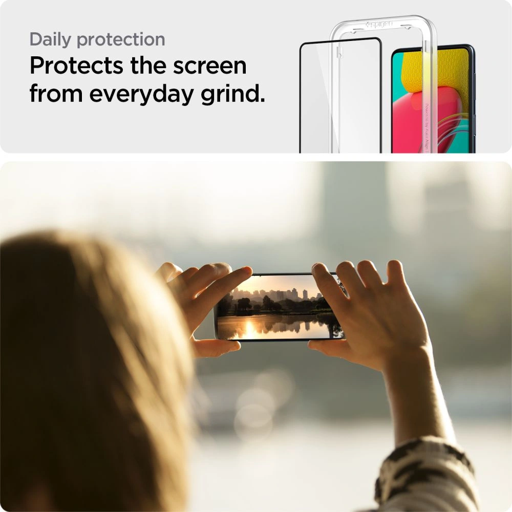 Hurtownia GSM - Tvrdé sklo Spigen GLAS.tR Slim AlignMaster Samsung Galaxy M53 5G Černé - SPN2264BLK - {ean13} - Hurt