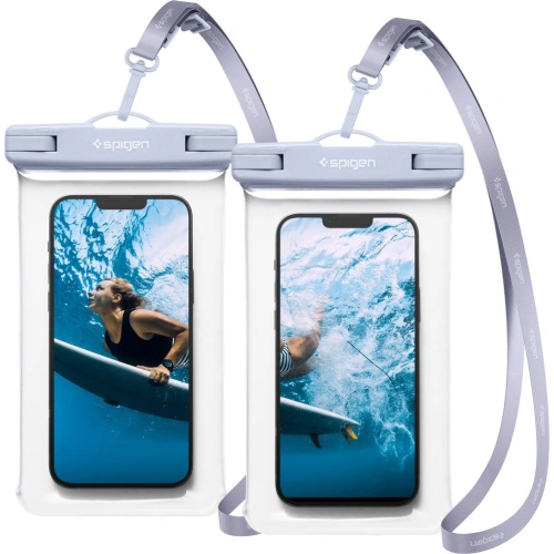 Uniwersalne wodoszczelne etui Spigen A601 Universal Waterproof Case Aqua Blue [2 PACK]