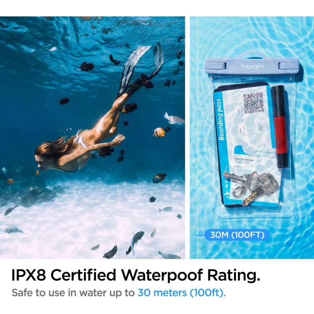 Wholesale Spigen A601 Universal Waterproof Case Aqua Blue [2 PACK] - SPN2265BLU - {ean13} - Hurt