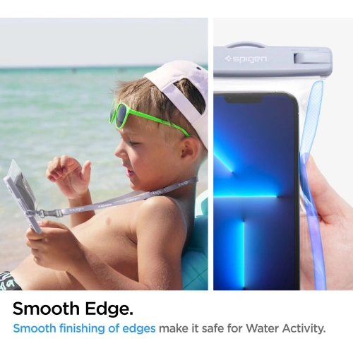 Uniwersalne wodoszczelne etui Spigen A601 Universal Waterproof Case Aqua Blue [2 PACK]