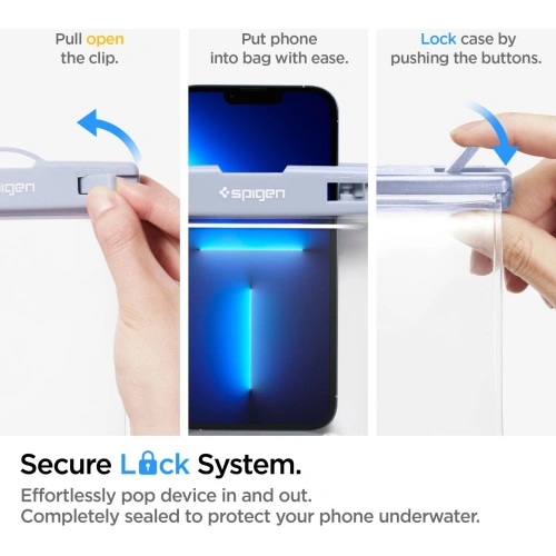 Uniwersalne wodoszczelne etui Spigen A601 Universal Waterproof Case Aqua Blue [2 PACK]