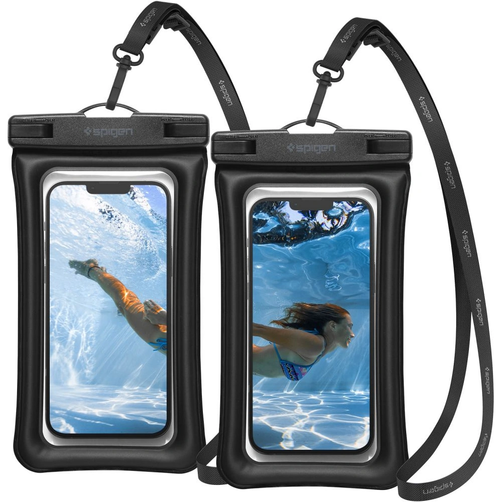 Hurtownia GSM - Univerzální vodotěsné pouzdro Spigen A610 Univerzální vodotěsné plovoucí pouzdro černé [2 PACK] - SPN2266BLK - {ean13} - Hurt