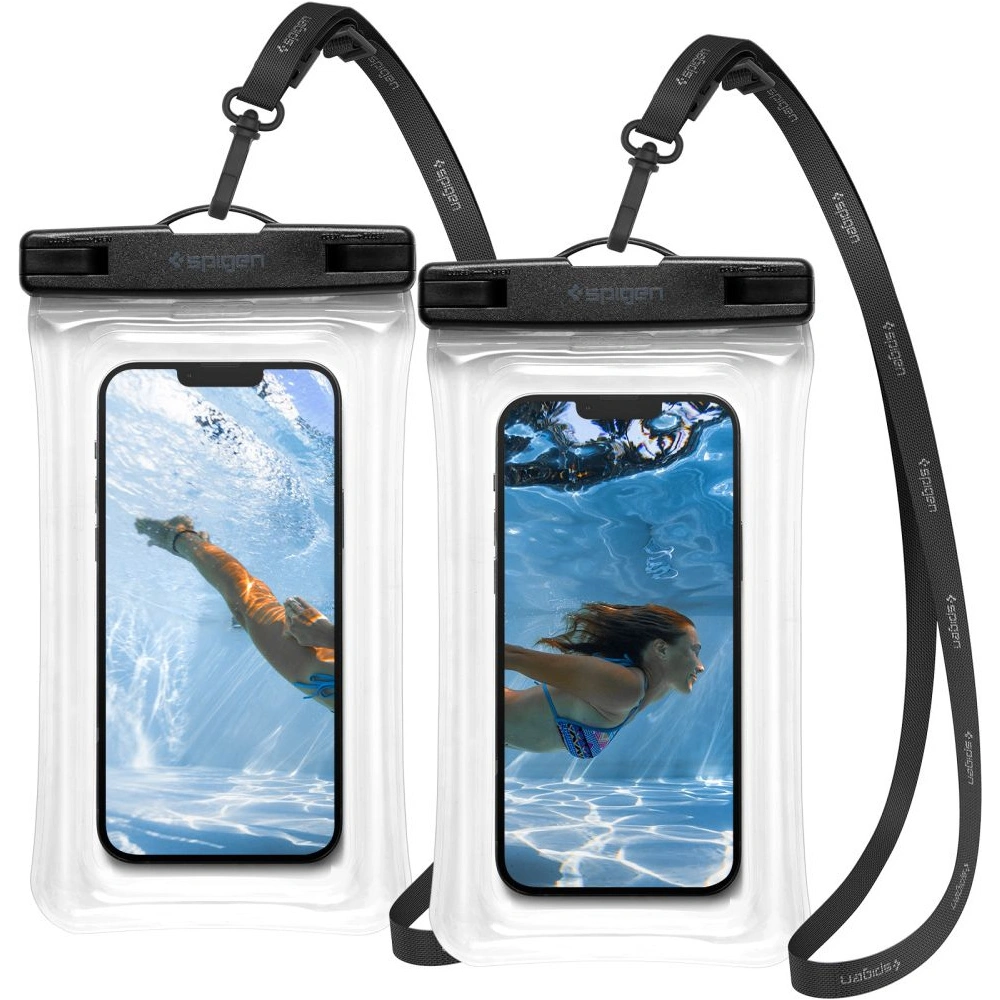 Hurtownia GSM - Uniwersalne wodoszczelne etui Spigen A610 Universal Waterproof Float Case Crystal Clear [2 PACK] - SPN2267CL - {ean13} - Hurt