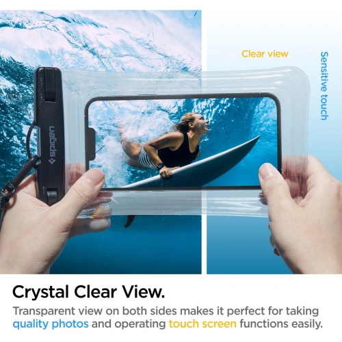 Uniwersalne wodoszczelne etui Spigen A610 Universal Waterproof Float Case Crystal Clear [2 PACK]