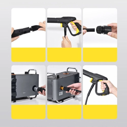 Przenośna myjka ciśnieniowa Baseus F1 (zestaw M) szary
