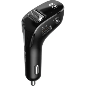 Hurtownia GSM - Transmiter FM Baseus F40 Bluetooth port AUX nabíječka do auta 2x USB 15W 2A černá - BSU3273BLK - {ean13} - Hurt