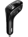 Transmiter FM Baseus F40 Bluetooth port AUX ładowarka samochodowa 2x USB 15W 2A czarny