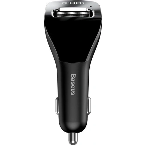 Transmiter FM Baseus F40 Bluetooth port AUX ładowarka samochodowa 2x USB 15W 2A czarny