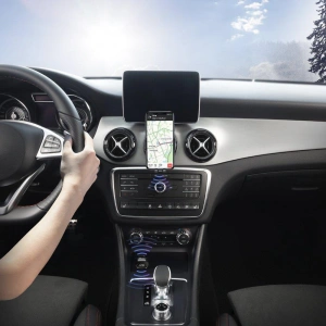 Baseus F40 transmitter FM audio transmitter Bluetooth AUX port car charger 2x USB 15W 2A black