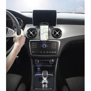 Baseus F40 transmitter FM audio transmitter Bluetooth AUX port car charger 2x USB 15W 2A black