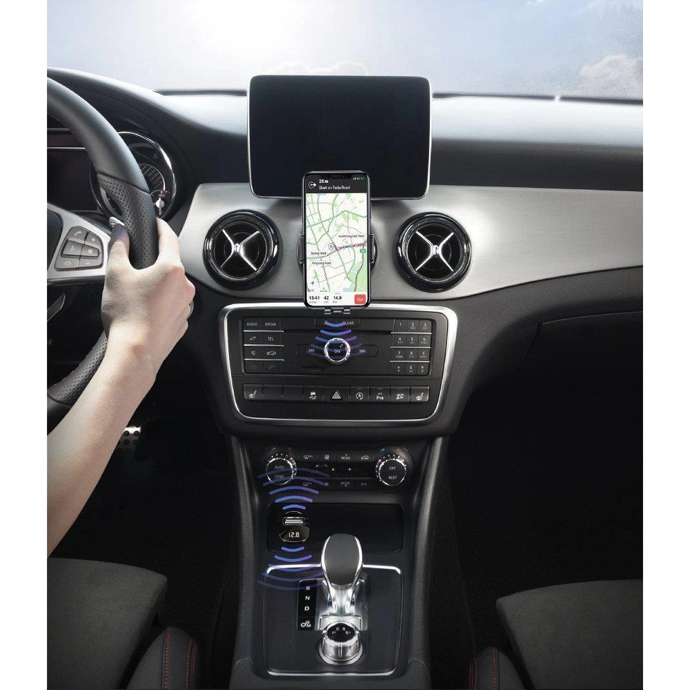 Hurtownia GSM - Transmiter FM Baseus F40 Bluetooth port AUX nabíječka do auta 2x USB 15W 2A černá - BSU3273BLK - {ean13} - Hurt