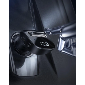Hurtownia GSM - Transmiter FM Baseus F40 Bluetooth port AUX nabíječka do auta 2x USB 15W 2A černá - BSU3273BLK - {ean13} - Hurt