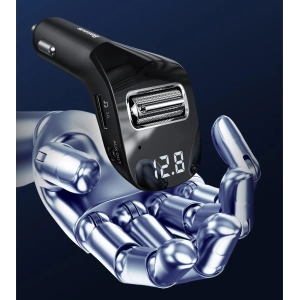 Hurtownia GSM - Transmiter FM Baseus F40 Bluetooth port AUX nabíječka do auta 2x USB 15W 2A černá - BSU3273BLK - {ean13} - Hurt