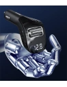 Hurtownia GSM - Transmiter FM Baseus F40 Bluetooth port AUX ładowarka samochodowa 2x USB 15W 2A czarny - BSU3273BLK - {ean13} - Hurt