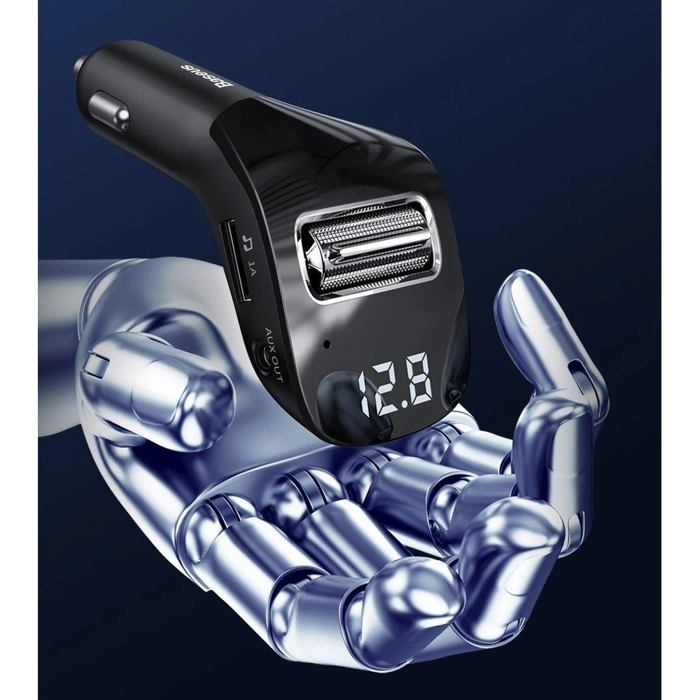 Hurtownia GSM - Transmiter FM Baseus F40 Bluetooth port AUX nabíječka do auta 2x USB 15W 2A černá - BSU3273BLK - {ean13} - Hurt