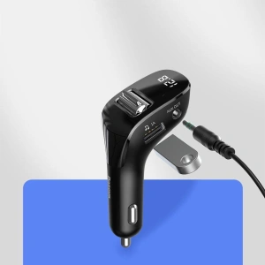 Hurtownia GSM - Transmiter FM Baseus F40 Bluetooth port AUX nabíječka do auta 2x USB 15W 2A černá - BSU3273BLK - {ean13} - Hurt