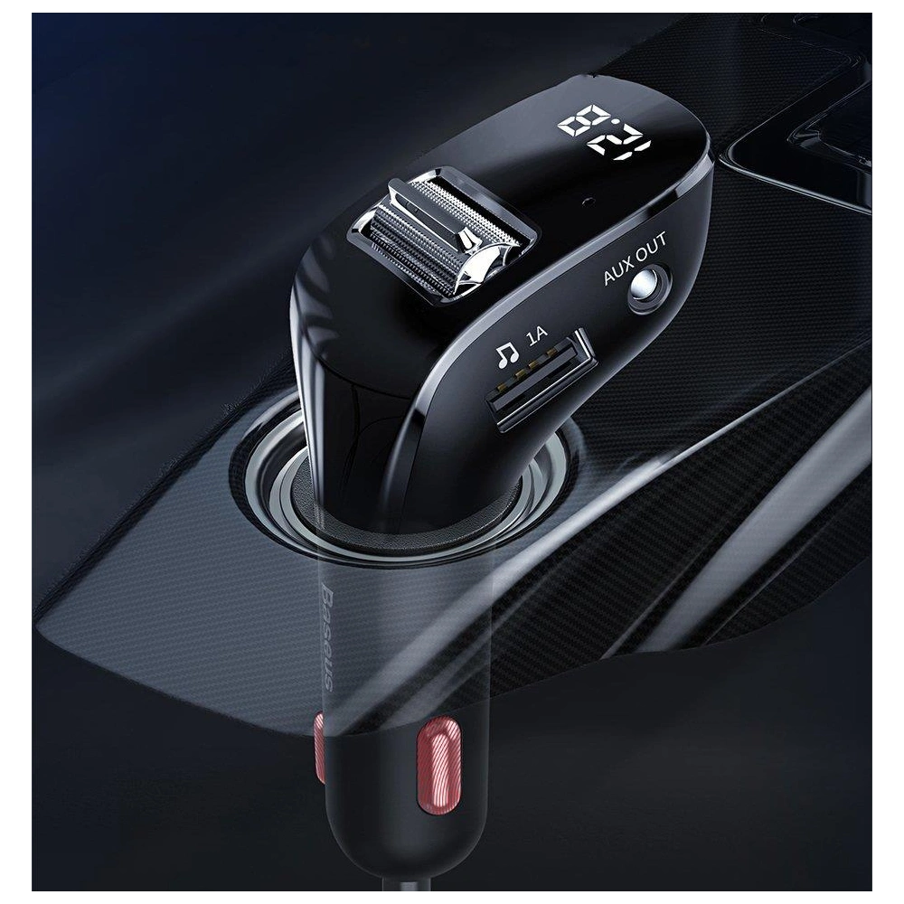 Hurtownia GSM - Transmiter FM Baseus F40 Bluetooth port AUX nabíječka do auta 2x USB 15W 2A černá - BSU3273BLK - {ean13} - Hurt