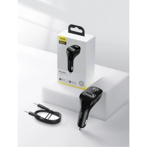 Hurtownia GSM - Transmiter FM Baseus F40 Bluetooth port AUX nabíječka do auta 2x USB 15W 2A černá - BSU3273BLK - {ean13} - Hurt