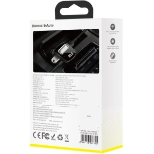 Hurtownia GSM - Transmiter FM Baseus F40 Bluetooth port AUX nabíječka do auta 2x USB 15W 2A černá - BSU3273BLK - {ean13} - Hurt