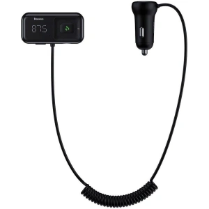 Hurtownia GSM - Transmitter FM Baseus S-16 Bluetooth 5.0 2x USB nabíječka do auta AUX MP3 TF micro SD 3,1 A černá - BSU3274BLK - {ean13} - Hurt