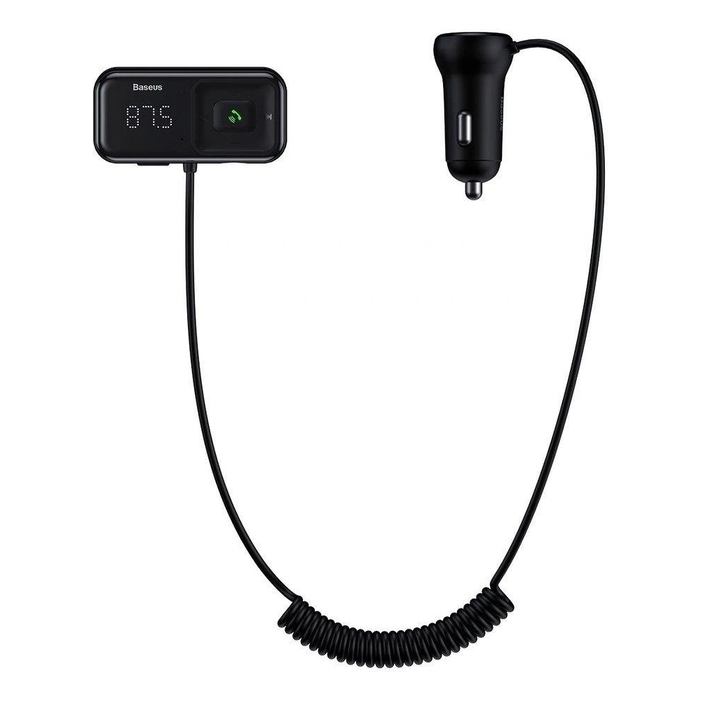 Hurtownia GSM - Transmiter FM Baseus S-16 Bluetooth 5.0 2x USB ładowarka samochodowa AUX MP3 TF micro SD 3,1 A czarny - BSU3274BLK - {ean13} - Hurt