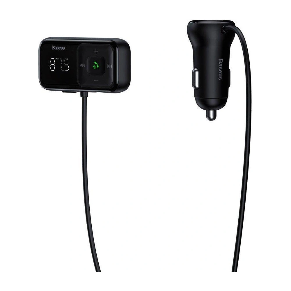 Hurtownia GSM - Transmitter FM Baseus S-16 Bluetooth 5.0 2x USB nabíječka do auta AUX MP3 TF micro SD 3,1 A černá - BSU3274BLK - {ean13} - Hurt