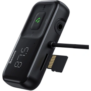 Hurtownia GSM - Transmitter FM Baseus S-16 Bluetooth 5.0 2x USB nabíječka do auta AUX MP3 TF micro SD 3,1 A černá - BSU3274BLK - {ean13} - Hurt