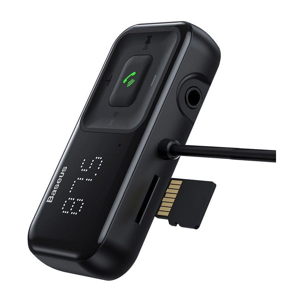 Hurtownia GSM - Transmiter FM Baseus S-16 Bluetooth 5.0 2x USB ładowarka samochodowa AUX MP3 TF micro SD 3,1 A czarny - BSU3274BLK - {ean13} - Hurt